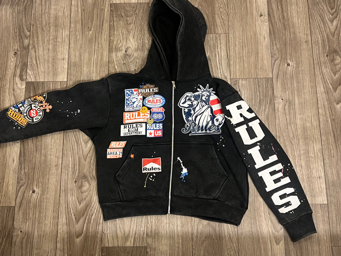 "Patch Work" Full Zip Hoodie